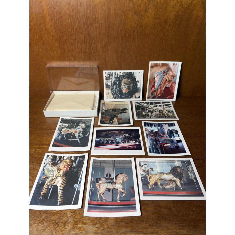 Vintage 2003 Carousel Photograph Stationary Set (10 cards) Elmira, NY